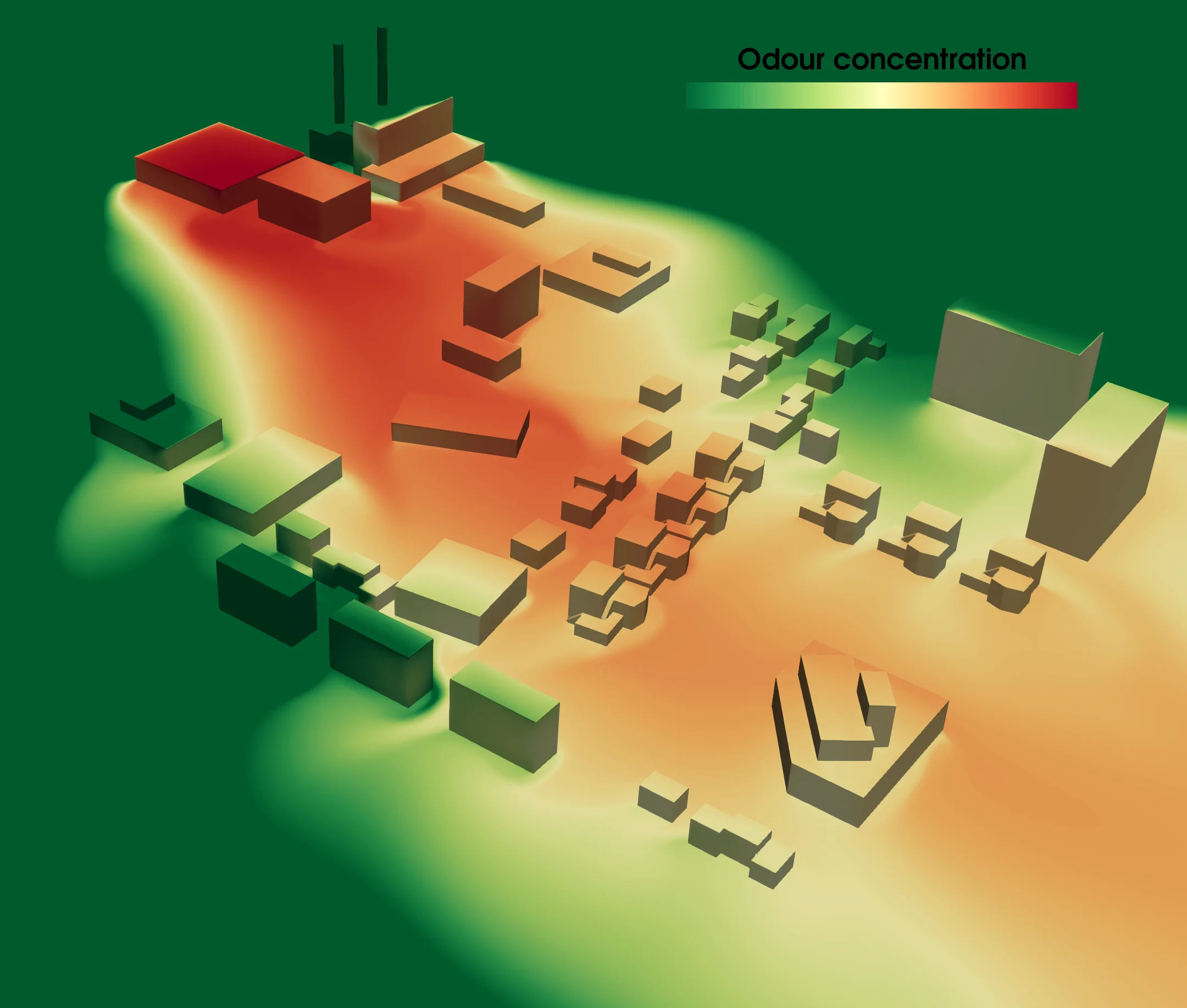 cfd simulation atmospheric dispersion - pollutant concentration