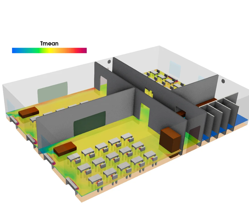 cfd simulation of school - Temperature field