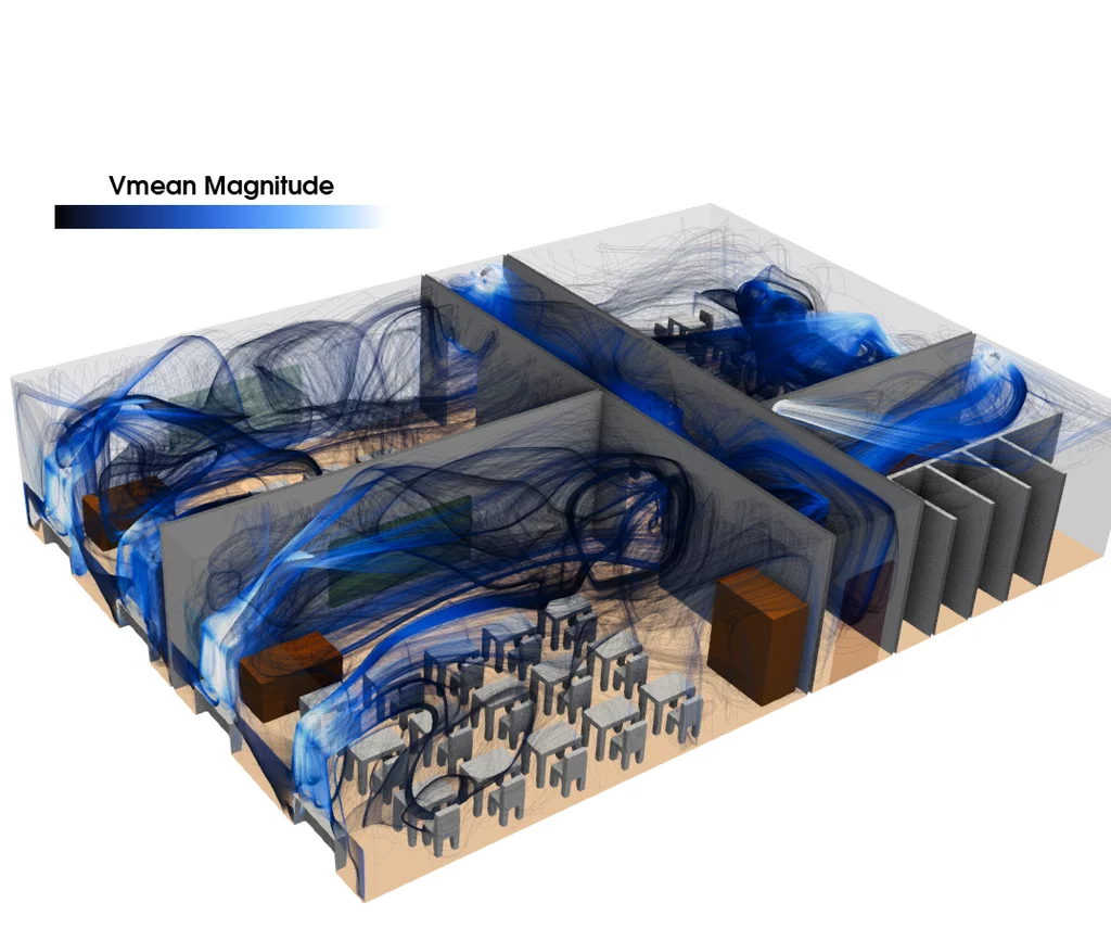 cfd simulation of school - Streamline