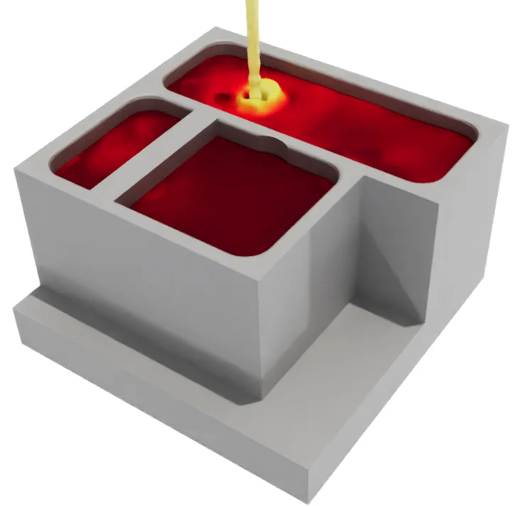 Alloy casting in a tundish